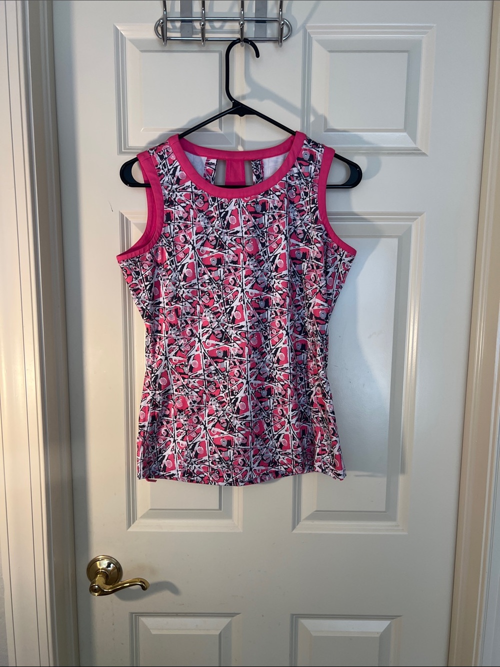 Sleeveless Pink Patterned Women's Tank Top